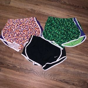 3 pairs of girls size medium nike shorts